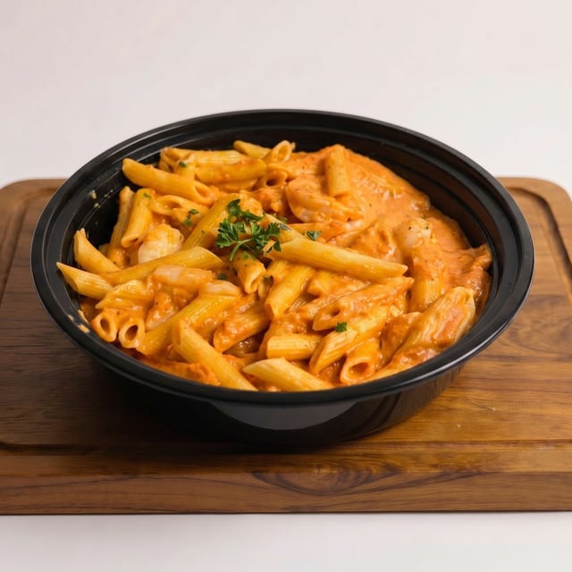 Pasta Francescana with Shrimp.
