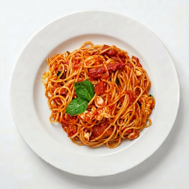 Pasta with Giuseppe's Famous Sauce.